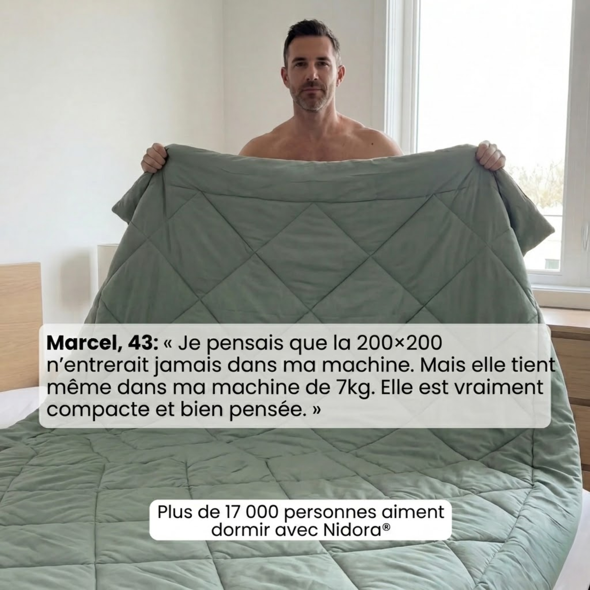 Couette Nidora® – La couette 2 en 1 à séchage rapide qui remplace l'utilisation des draps.