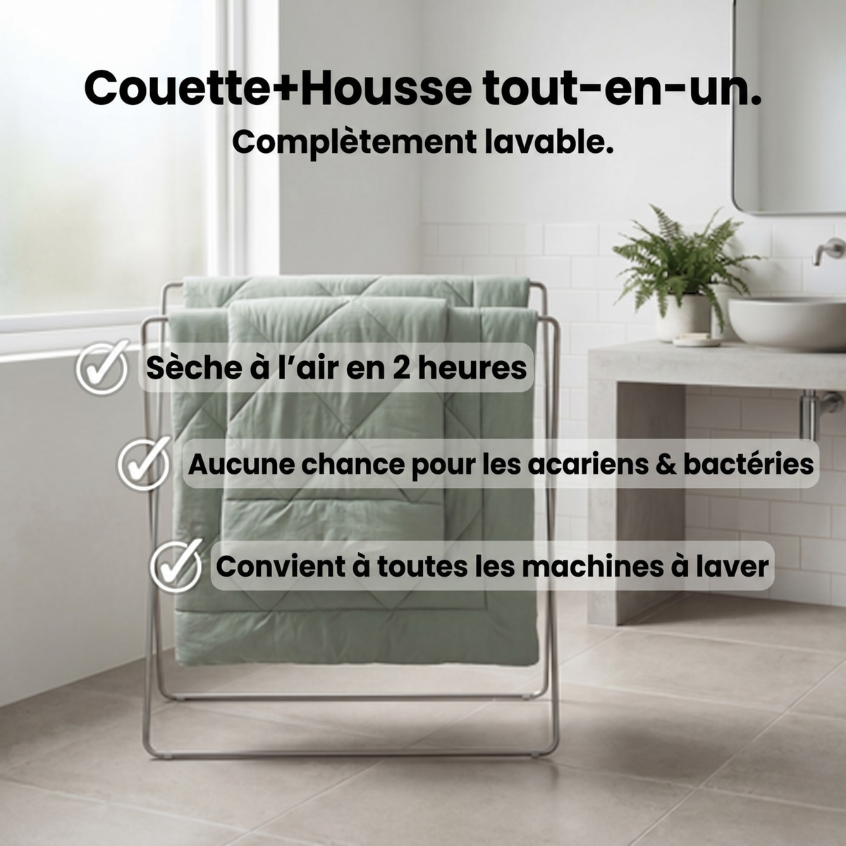 Couette Nidora® – La couette 2 en 1 à séchage rapide qui remplace l'utilisation des draps.