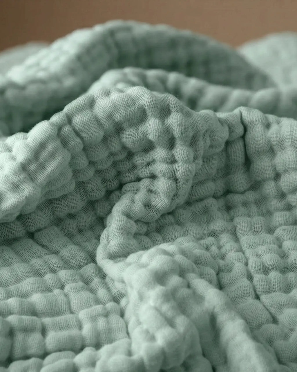 Muslin Blanket in Green detail