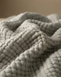 Muslin Blanket in Grey detail