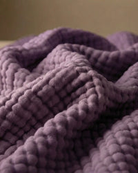 Muslin Blanket in Purple detail