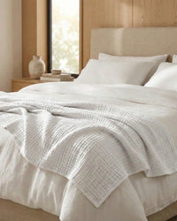 Muslin Blanket in White detail
