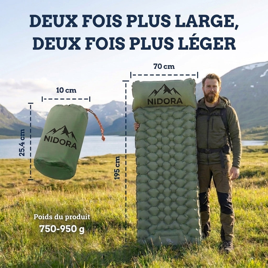 Matelas gonflable ultra-léger et compact PRO