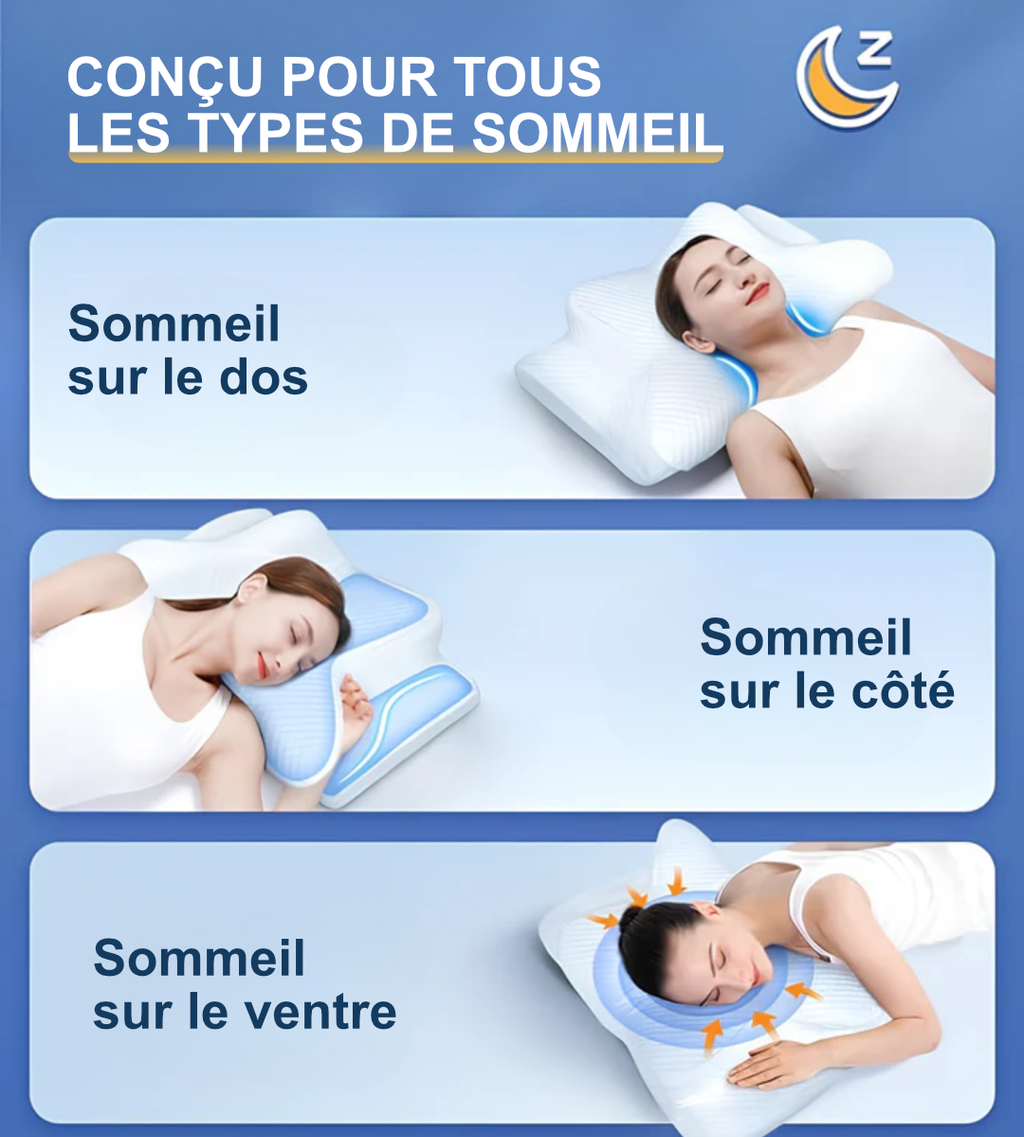 Oreiller cervical en mousse à mémoire de forme Nidora®